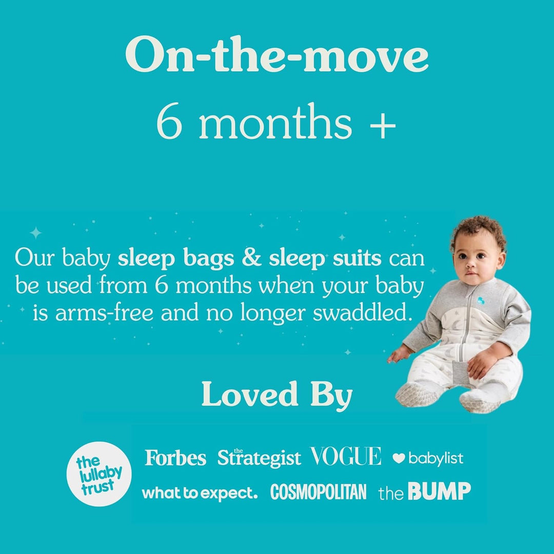 Love To Dream Baby Schlafanzug Warm, integrierte Steppdecke für kühle Temperaturen (16-20°C), Design