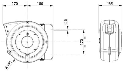 Schlauchtrommel ZECA 804/8 für Druckluft, 10 m Schlauch D.8 mm