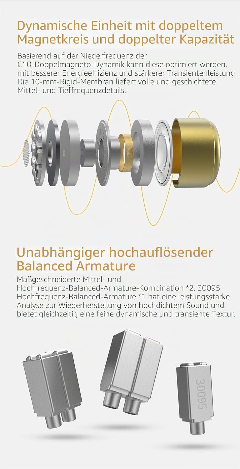 CCA C12 5BA 1DD Stereo Bass Kopfhörer In Ear Kopfhörer mit Kabel Noise Cancelling Sport Earbuds Head