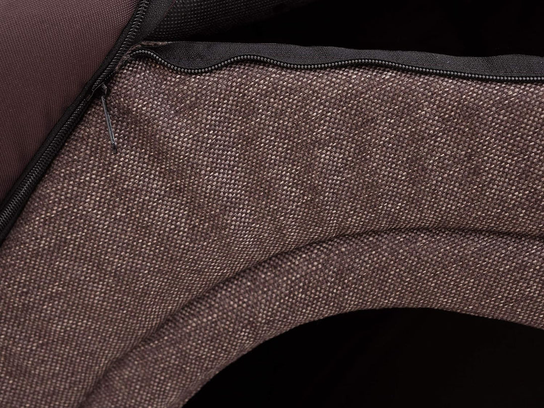 PillowPrim Hundehütte Hundehöhle Hundebett Hundehaus Katzenhöhle mittle M - 44x38 cm Dunkelbraun M -