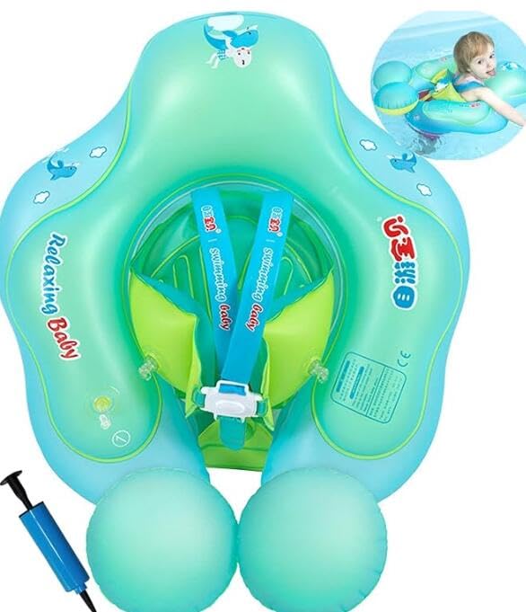 Aufblasbarer Babyschwimmring (0-6 Monate), Babyschwimmring mit Sitz (6-12 Monate), Schwimmring für K