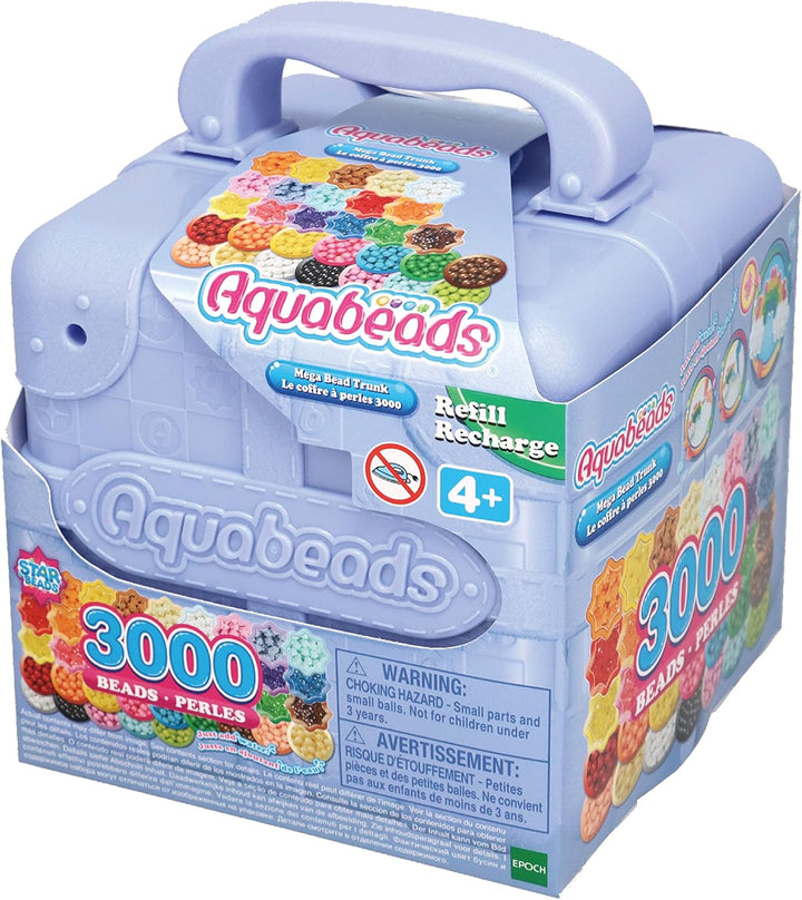 Aquabeads 31913 Mega Nachfüllperlen Set im Koffer - Perlen Nachfüllset Single, Single