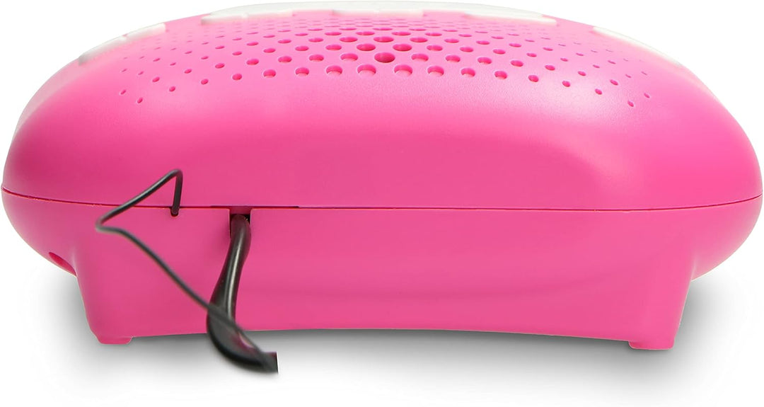 Ices ICR-210 Pink - FM Uhrenradio - Radiowecker mit 2 Weckzeiten - PLL FM - Schlummerfunktion - Slee