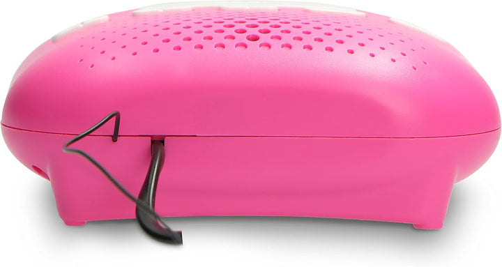 Ices ICR-210 Pink - FM Uhrenradio - Radiowecker mit 2 Weckzeiten - PLL FM - Schlummerfunktion - Slee