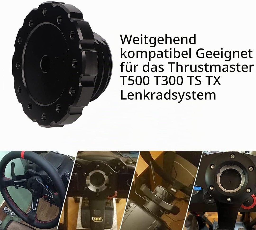 Lenkrad-Adapterplatte, Aluminium-Rennwagen-Gaming-Lenkrad, Professioneller Adapter für Thrustmaster