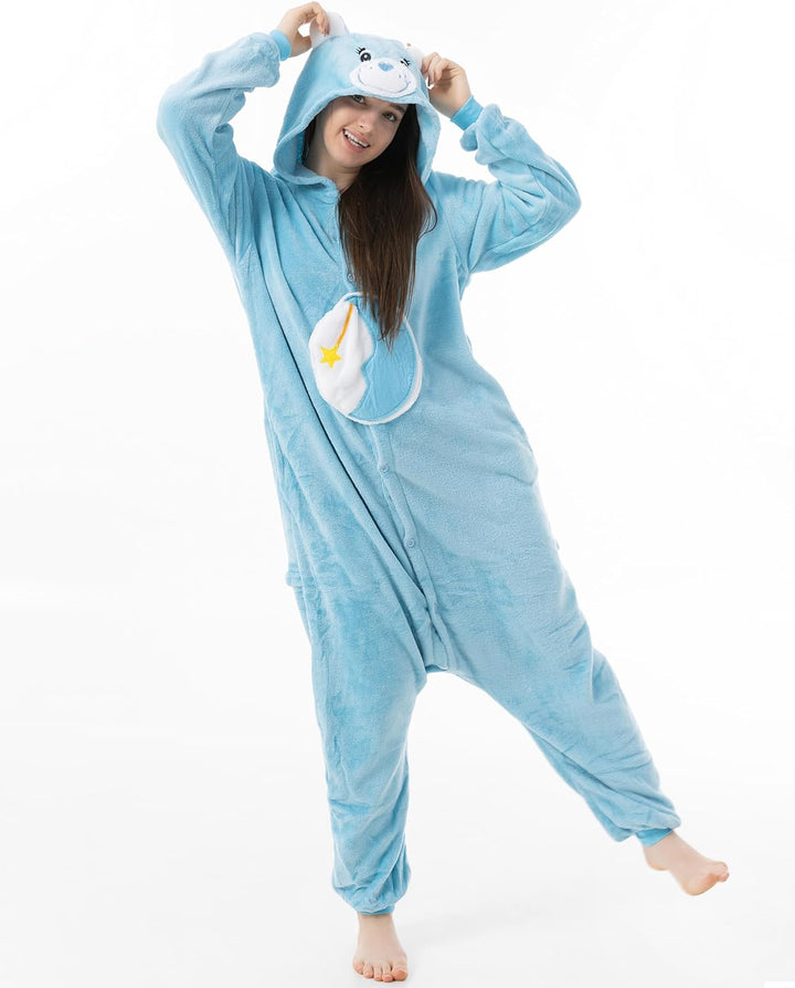 Katara 1744 - Glücksbärchi Onesie Kostüm, Schläfchen-Bärchi, Party, Karnevals-Kostüm, Verkleidung zu