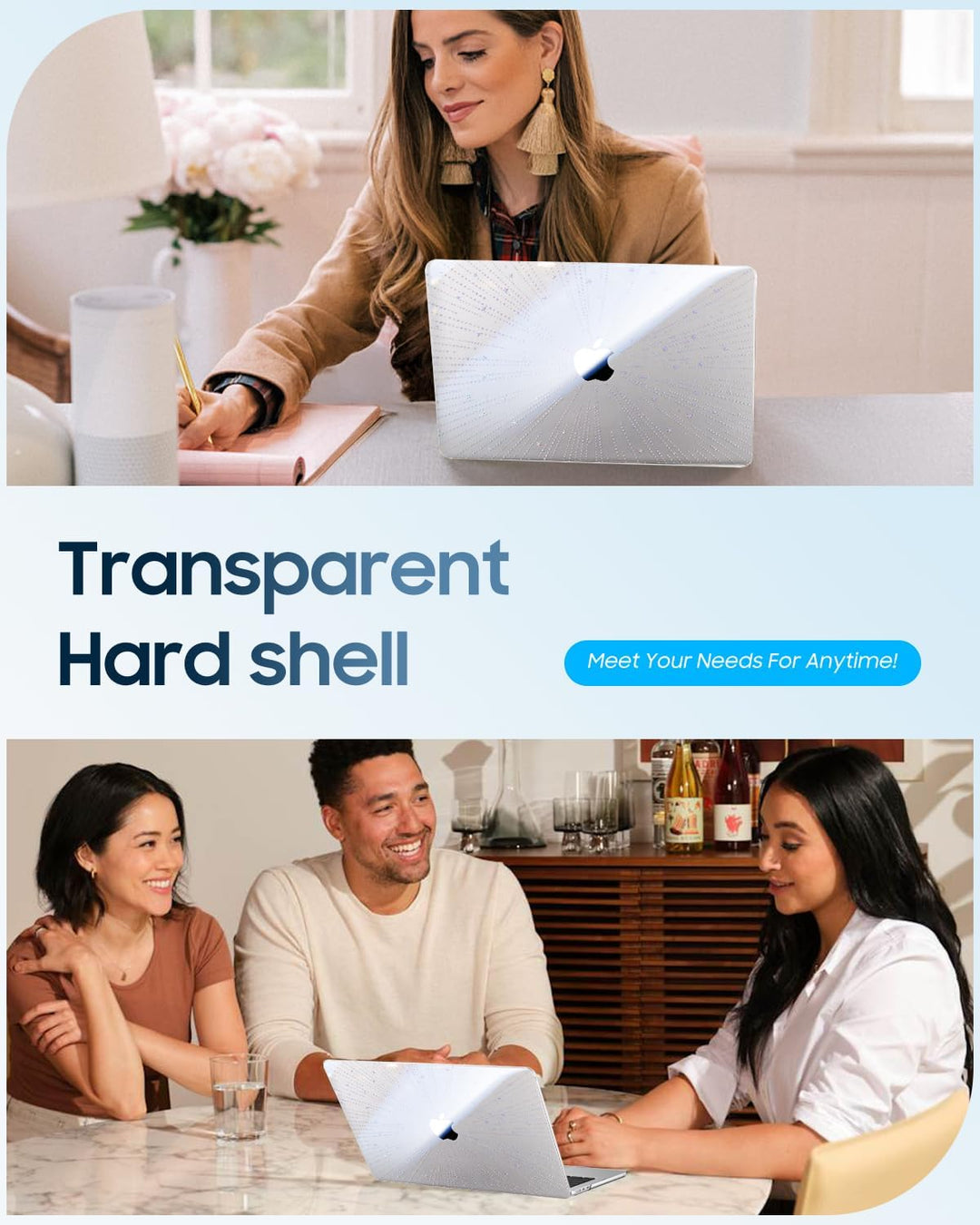 Fintie Hülle Kompatibel mit MacBook Air 13,6 Zoll M5 M4 M3 M2 (2026-2022) A3449 A3240 A3113 A2681, U