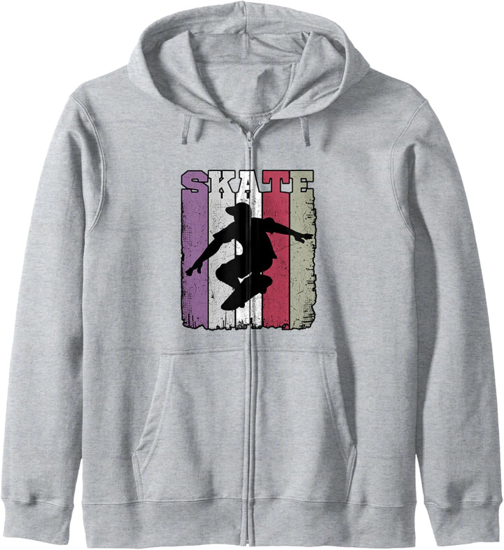 Skate Retro Vintage Skateboarding Skater Girl Boy Kapuzenjacke