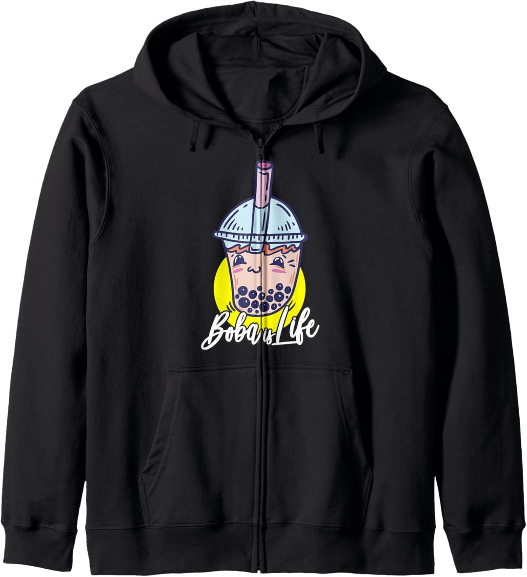 Süss Kawaii Boba Is Life Bubble Tea Boba Tea Kapuzenjacke