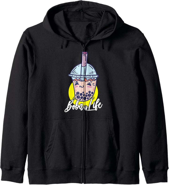 Süss Kawaii Boba Is Life Bubble Tea Boba Tea Kapuzenjacke