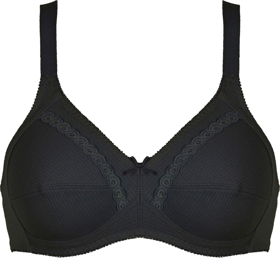 Naturana Frauen Soft Cup 100% Baumwolle Everyday Bra 86545 Schwarz, Weiss oder Haut A Schwarz, A Sch