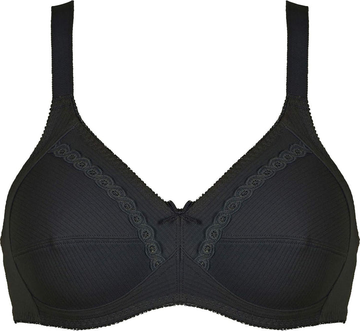 Naturana Frauen Soft Cup 100% Baumwolle Everyday Bra 86545 Schwarz, Weiss oder Haut A Schwarz, A Sch