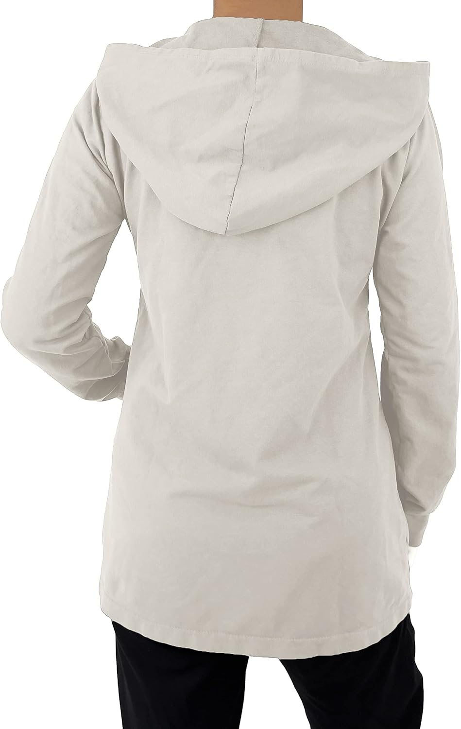JOPHY & CO. Langes Sweatshirt für Frauen mit Kapuze, Reissverschluss und Taschen (cod. 9047) XS Beig