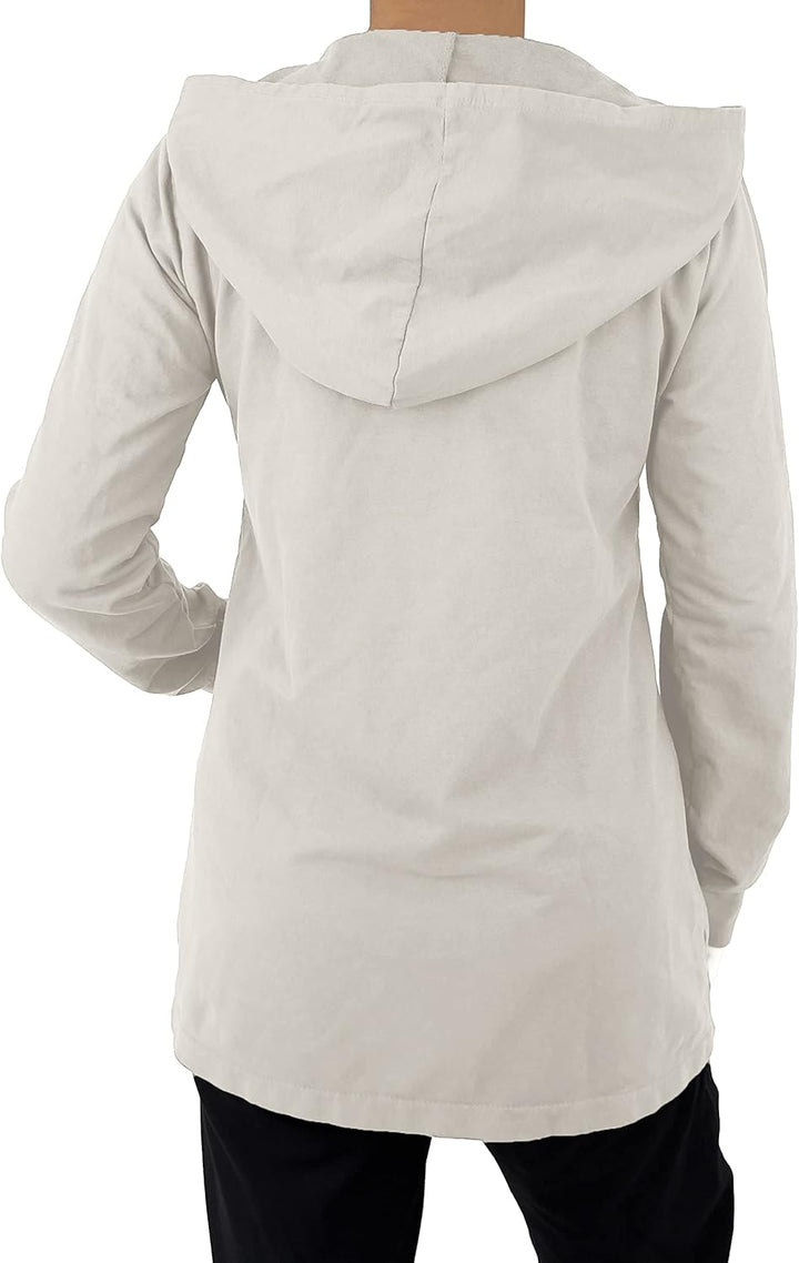 JOPHY & CO. Langes Sweatshirt für Frauen mit Kapuze, Reissverschluss und Taschen (cod. 9047) XS Beig