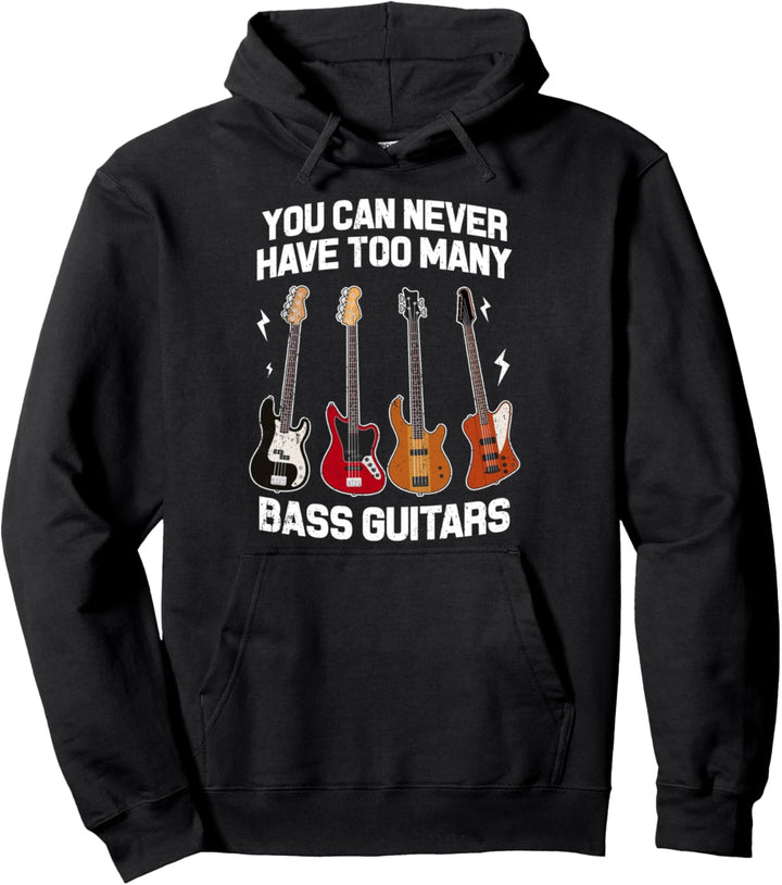 Bassist Musik Gitarre Bassisten Kleidung Motiv Herren Rock Pullover Hoodie