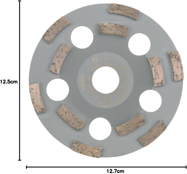 Bosch Professional Diamanttopfscheibe (für Beton, Durchmesser: 125 mm, Zubehör für Betonschleifer),