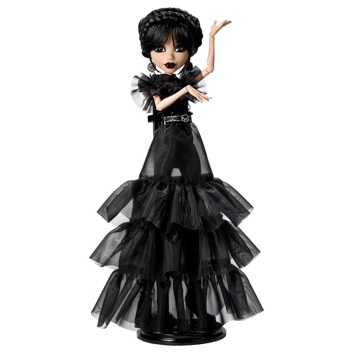 Monster High Wednesday Puppe, Rave’N Wednesday Sammelfigur in schwarzem Gothic-Kleid, inspiriert von