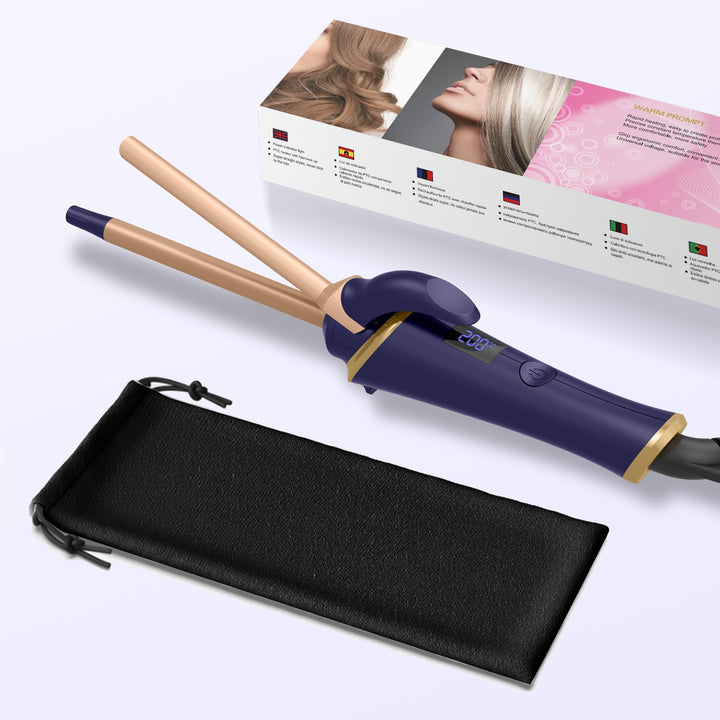 13mm lockenstab für kurze haare, Reise Lockenstabs mit LCD Display, 5 Temperatur Einstellbar 120-200