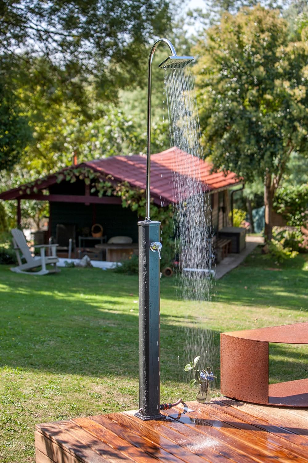 Gre SSAL18 Solardusche aus Aluminium mit Wassertank 18 l, zweiteilig,
