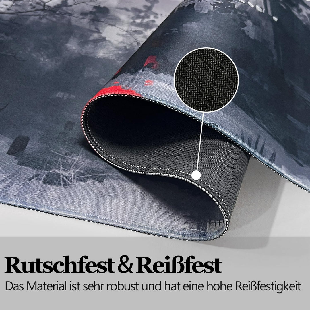 Mousepad,XXL Japanische Kunst Mauspads,Überdimensionales rutschfeste Gummimatten Gaming-Mauspads,Was