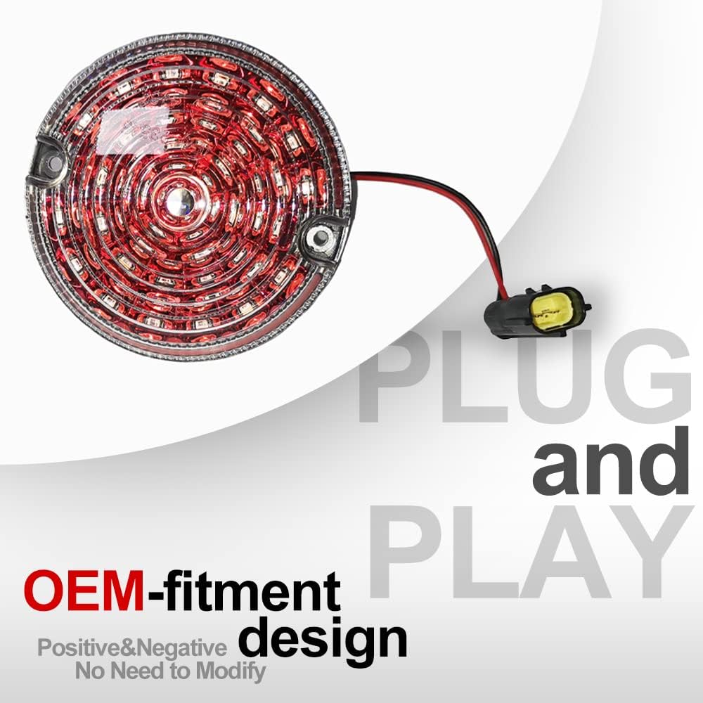 NSLUMO 2 Stueck LED Rückseite Nebelscheinwerfer Rückfahrleuchte Rot Für 01-16 L`and R`over Defender