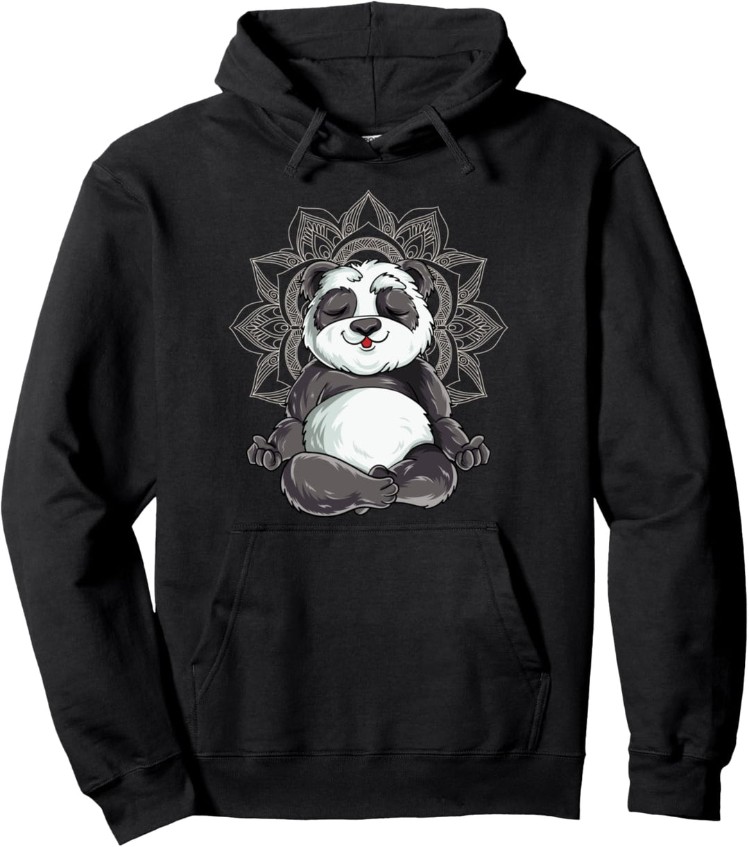 Panda Meditation Acro Yoga Namaste Mandala Pullover Hoodie