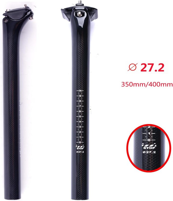 ESEN SP 3k Carbon 27,2/31,6mm * 350 / 400mm Radfahren Fahrrad Sattelstütze Mountainbike/Rennrad BMX