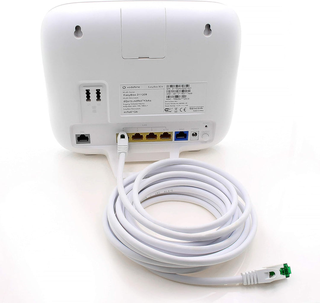 Cat7 Netzwerkkabel 10m - Weiss - 10 Stück - Cat 7 Ethernetkabel Lankabel Lan 10Gbits Patchkabel Rj45
