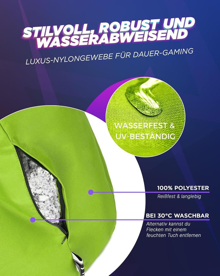 PATCH HOME Gamer Sessel in 2 verschiedenen Grössen und 25 XXL - 80cm Durchmesser, 30cm Sitzhöhe, 90c