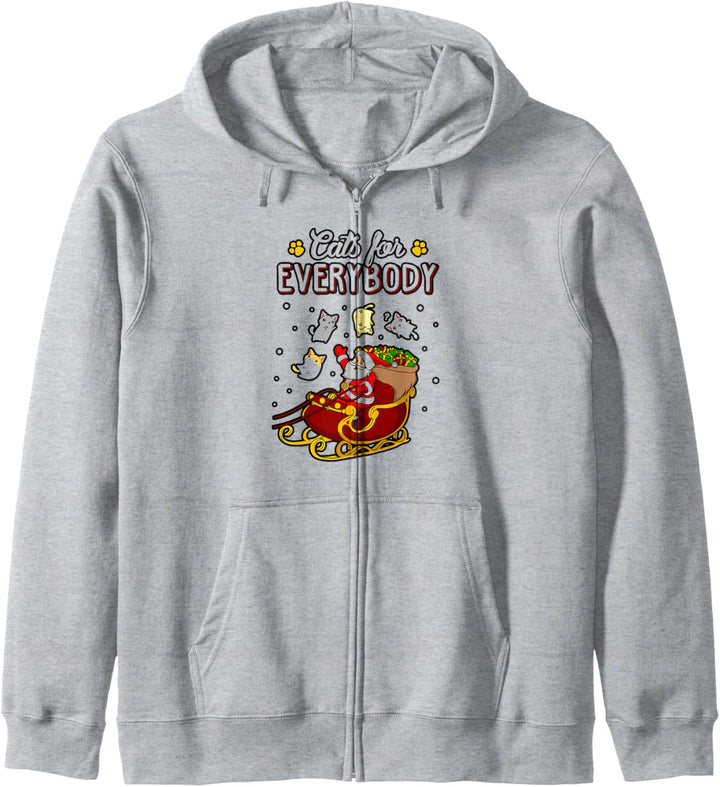 Cats For Everybody Funny Ugly Christmas Cute Cat Lover Kapuzenjacke