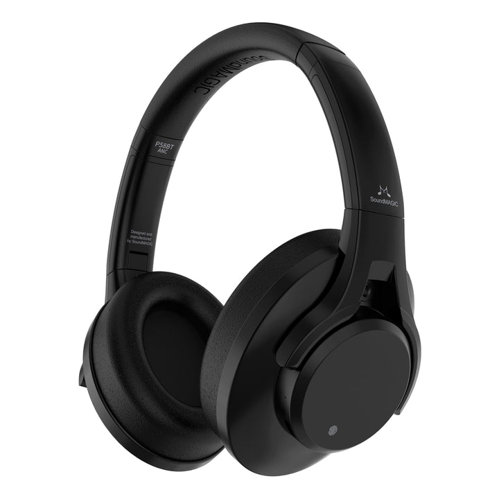 SoundMAGIC P58BT ANC Over Ear Hybrid Active Noise Cancelling Bluetooth Kopfhörer mit CVC Rauschunter