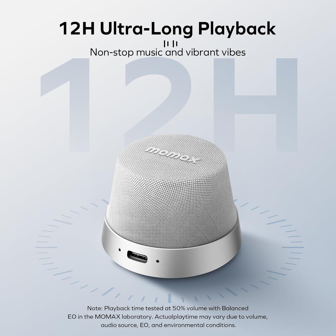 MOMAX Magnetisch Tragbarer Wireless Lautsprecher Speaker, IPX6 Wasserdicht Mini Musikbox,Verbesserte