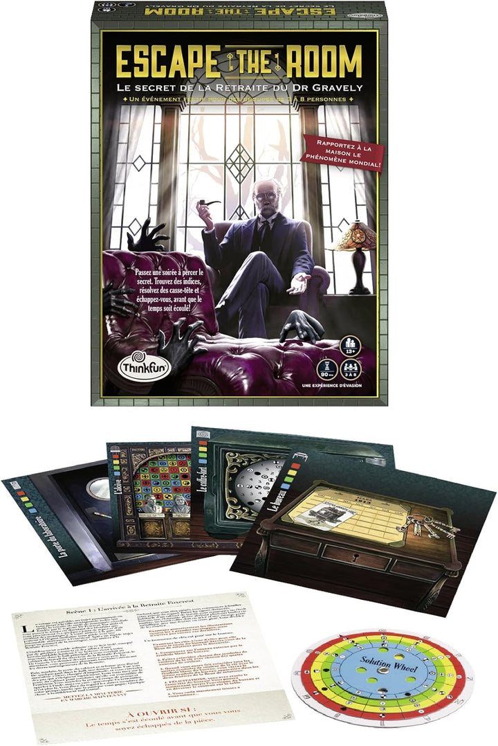 Thinkfun - Escape The Room - Das Geheimnis der Rente von Dr. Gravely - Escape Spiel - Kooperativ - f