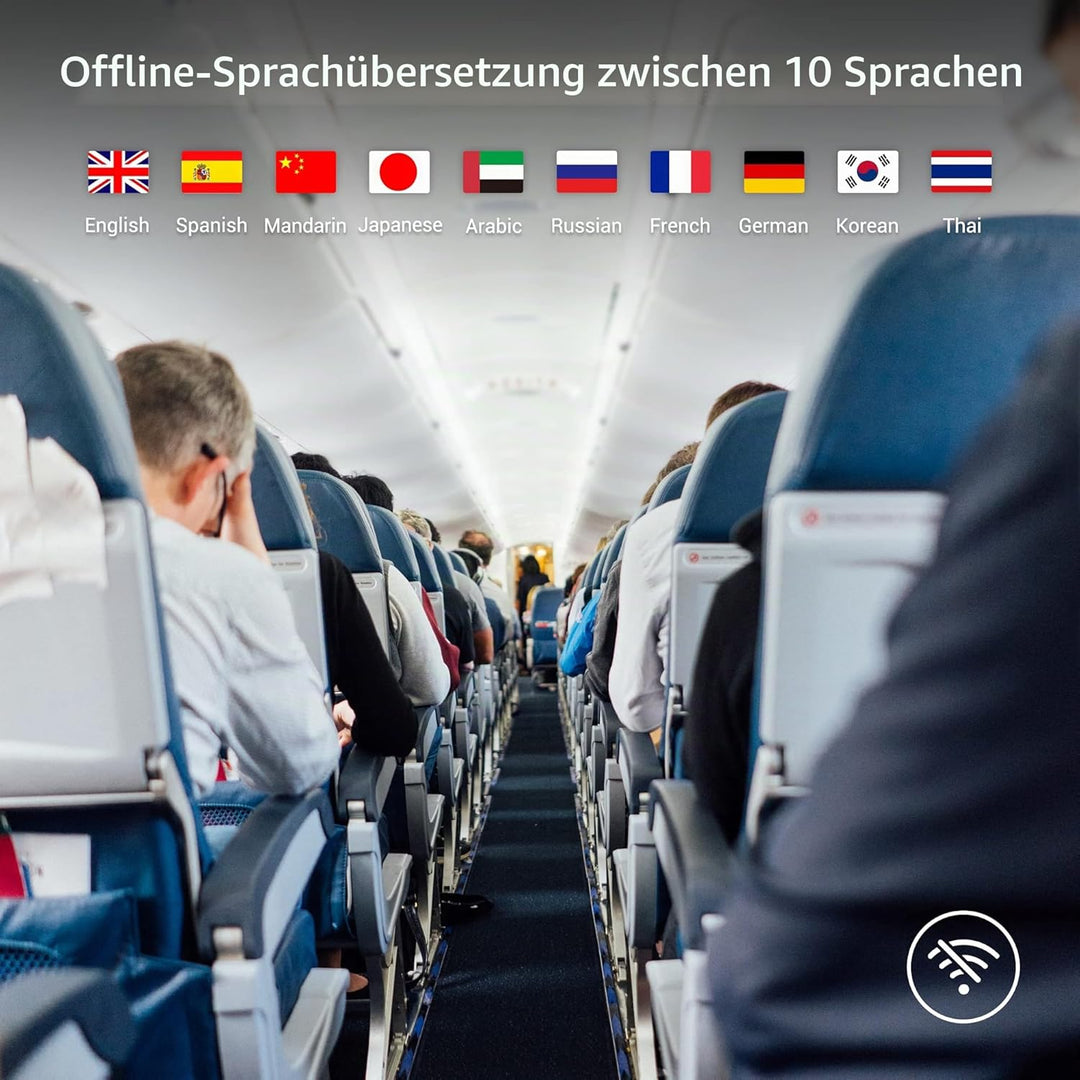 ANFIER Offline Sprachübersetzer [Neuester AI-Sprachübersetzer - W12] 144 Sprachen und Akzente mit 3,