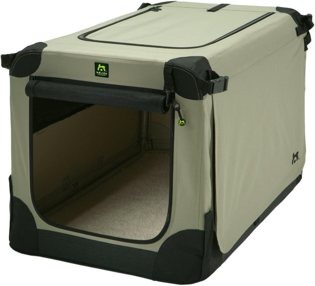 Maelson Soft Kennel faltbare Hundebox -beige - S 72 - (72 x 52 x 51 cm) hautfarben L 72 x B 51 x H 5