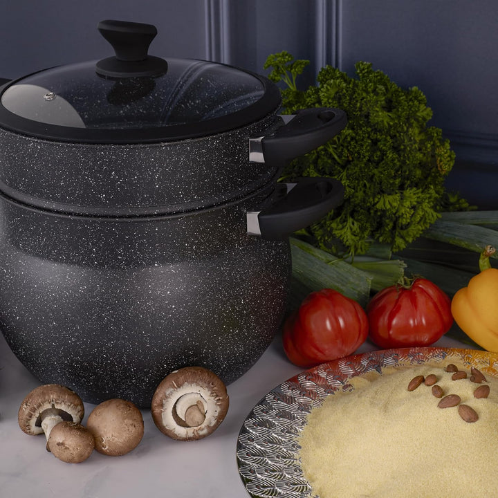 Cook Concept-KC2548 Cook Concept-KC2548 Couscous-Topf mit Stein-Effekt, Durchmesser 26 cm, für Küche