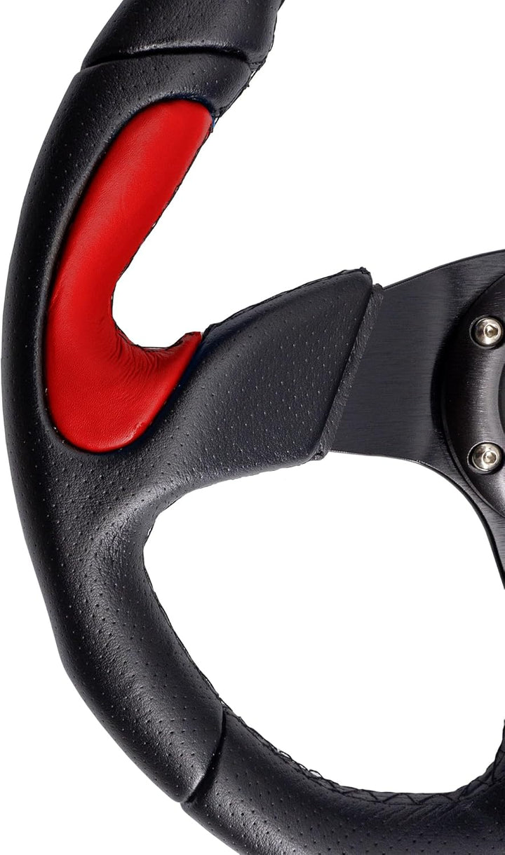 Simoni Racing X2330PUN/PR X2 Red Universal Steering Wheel, Schwarz und Rot