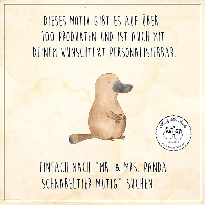 Mr. &amp; Mrs. Panda Dose Schnabeltier Mut - Geschenk, Weltreise, Neuanfang, Keksdose, Meer, Lebensweish
