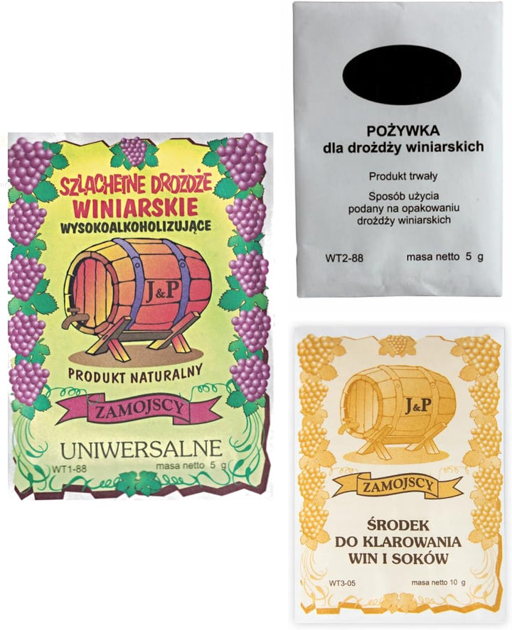 Weinballon 10L mit Kunststoffkorb + Trichter + HEFE + 1xROT-Gummistopfen + 1xGärröhrchen, Glasballon