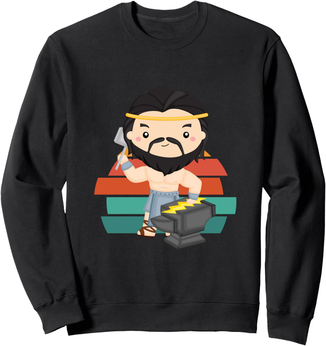 Jesus Christus Retro Handwerk Schmiede Eisen Amboss Metall Sweatshirt
