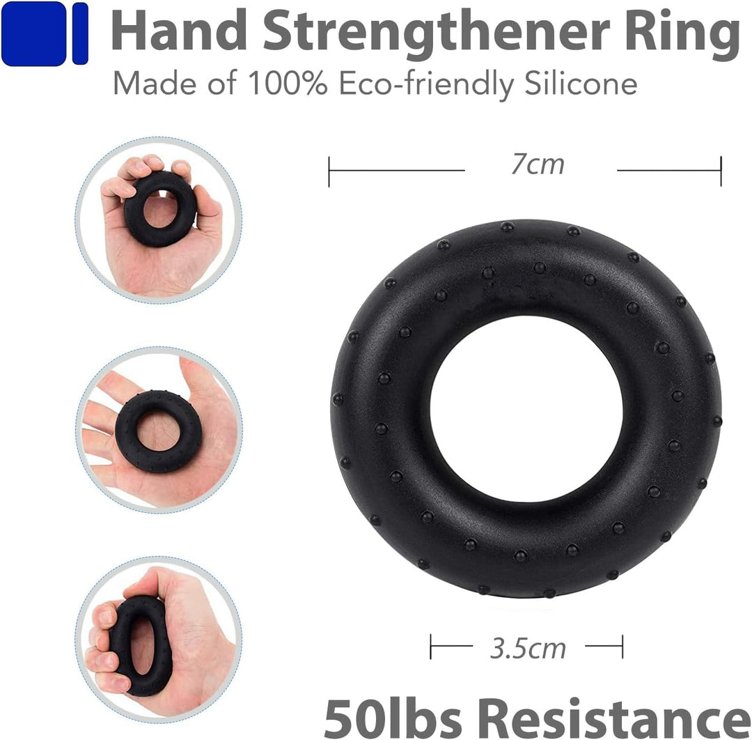 Handtrainer Fingertrainer, Griffkraft Trainer Training Set - 6er-Pack, Verstellbarer Grip Trainer, F