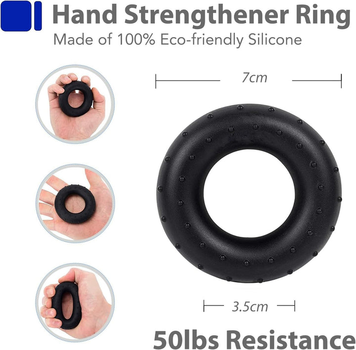 Handtrainer Fingertrainer, Griffkraft Trainer Training Set - 6er-Pack, Verstellbarer Grip Trainer, F