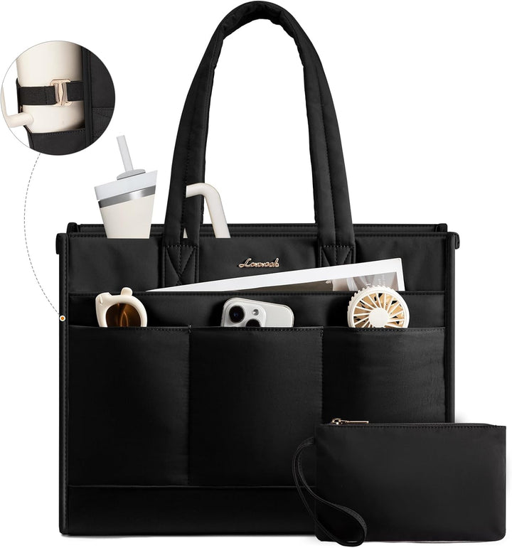 LOVEVOOK 17.3 Zoll Arbeitstasche Damen Gross, leichte Shopper Handtasche,15,6 Zoll Laptoptasche Lehr