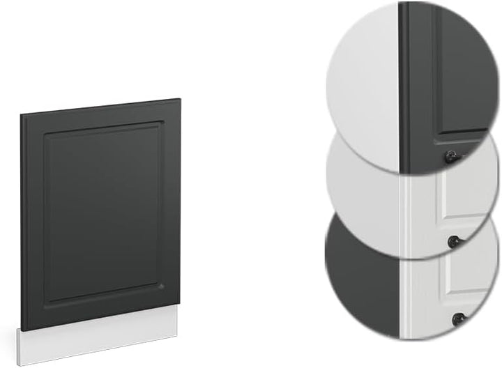Vicco Frontblende R-Line, Anthrazit Landhaus/Weiss, 45 cm ohne Arbeitsplatte Anthrazit Landhaus Gesc