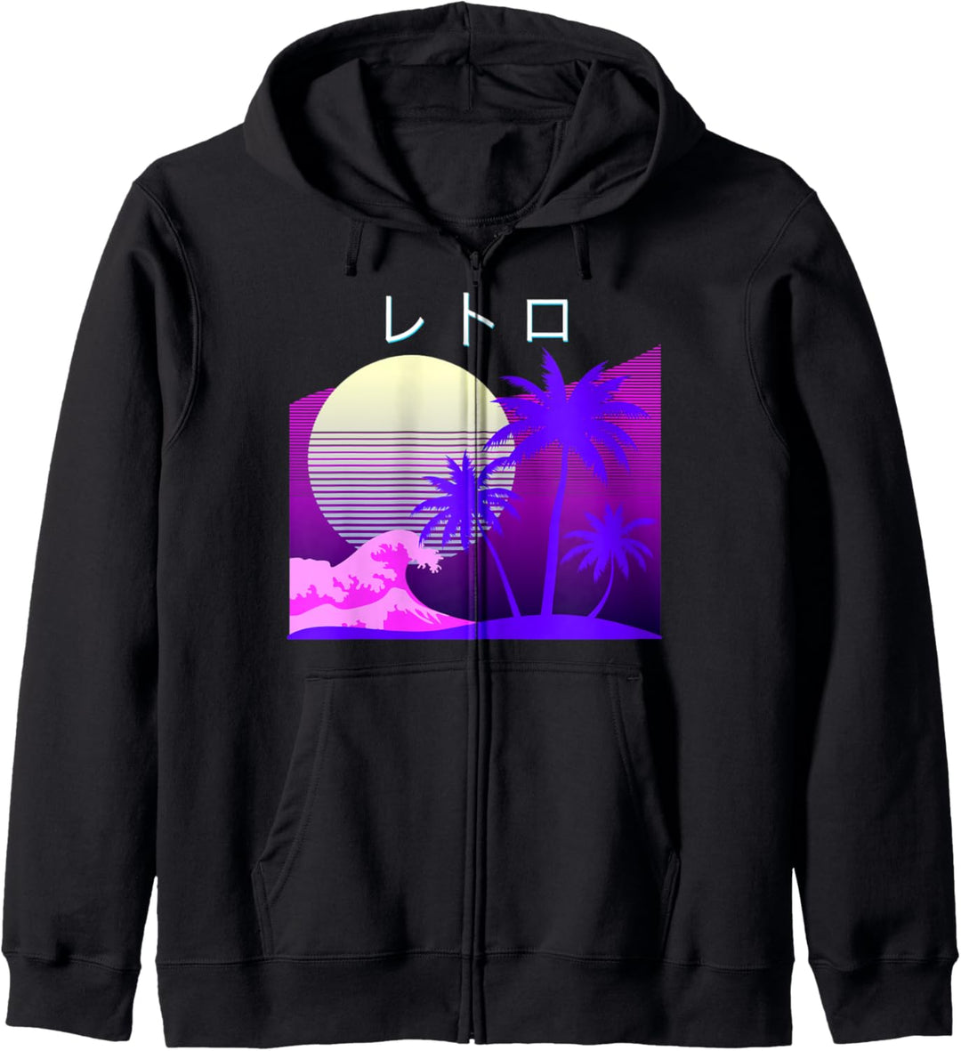 Ästhetische Vaporwave Retro 1980er 1990er Otaku-Wellen-Kunst Kapuzenjacke