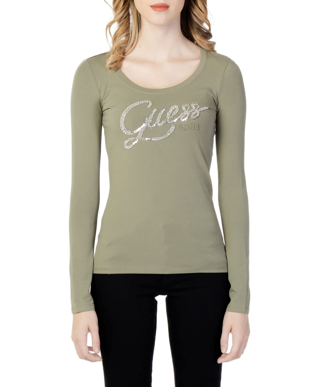 GUESS W2yi49 J1300 Jeans - Frau S Grün, S Grün