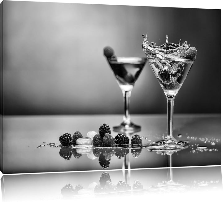 Pixxprint Coole Cocktails / 100x70cm Leinwandbild bespannt auf Holzrahmen/Wandbild Kunstdruck Dekora