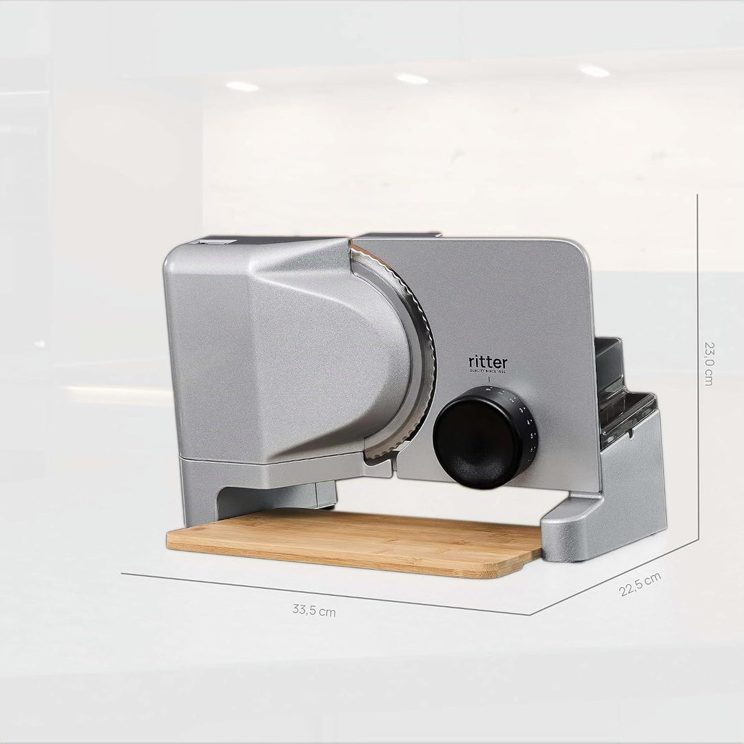 ritter varido 5 Elektrischer Allesschneider &amp; Brotschneidemaschine aus Metall mit ECO-Motor, Made in
