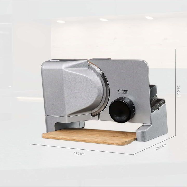 ritter varido 5 Elektrischer Allesschneider &amp; Brotschneidemaschine aus Metall mit ECO-Motor, Made in