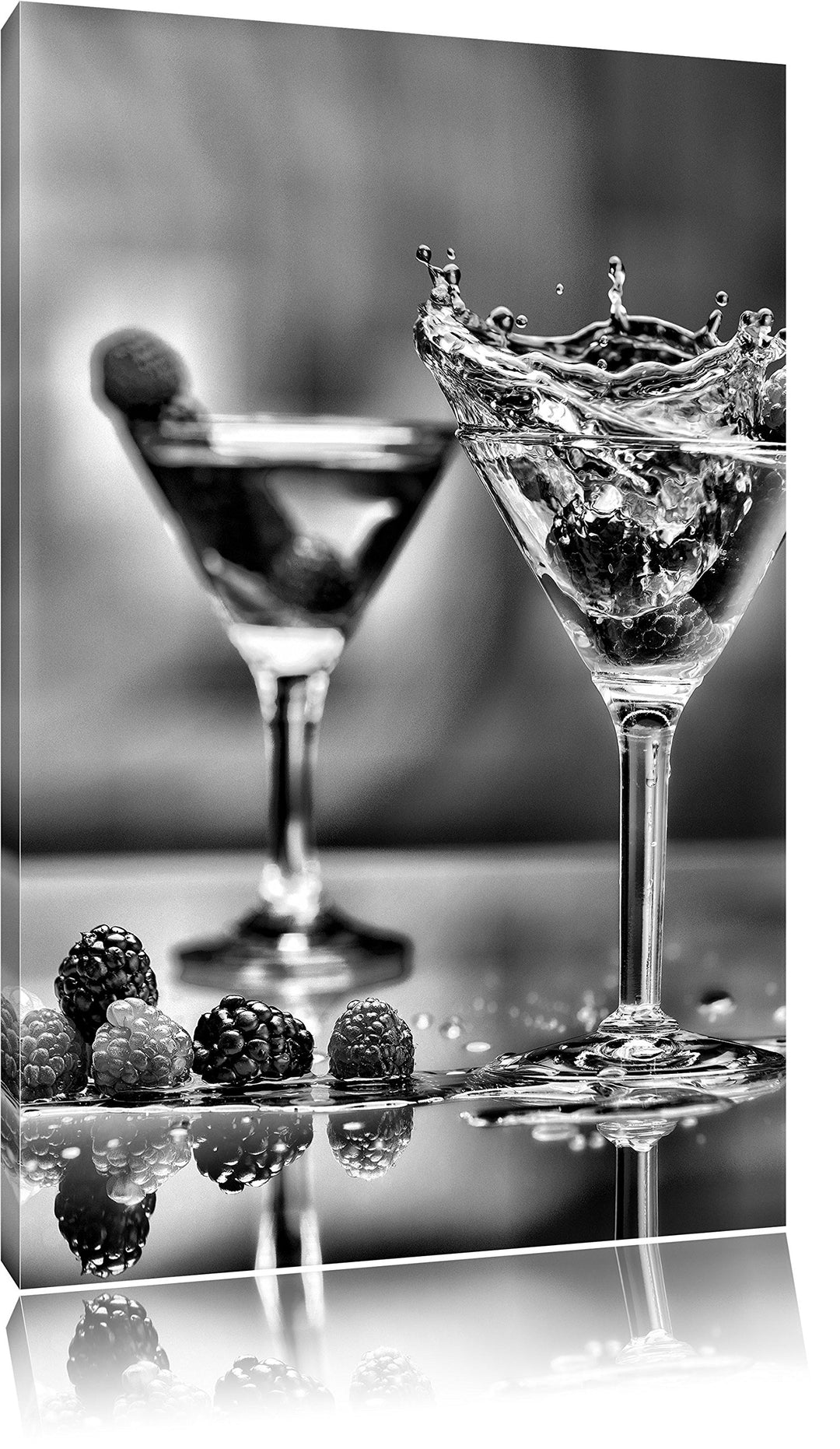Pixxprint Coole Cocktails / 100x70cm Leinwandbild bespannt auf Holzrahmen/Wandbild Kunstdruck Dekora